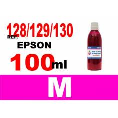 Para cartuchos Epson 128 129 130 botella 100 ml. tinta compatible magenta 