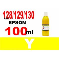 Para cartuchos Epson 128 129 130 botella 100 ml. tinta compatible amarilla