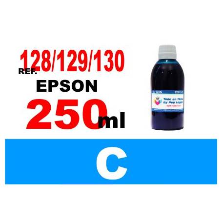 Epson 128, 129, 130 botella 250 ml. tinta cian