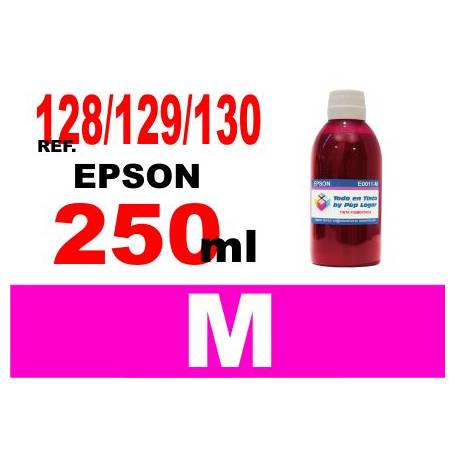 Epson 128, 129, 130 botella 250 ml. tinta magenta