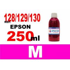 Para cartuchos Epson 128 129 130 botella 250 ml. tinta compatible magenta 