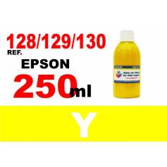 Para cartuchos Epson 128 129 130 botella 250 ml. tinta compatible amarilla