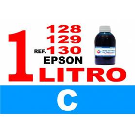 Epson 128, 129, 130 botella 1 L tinta cian