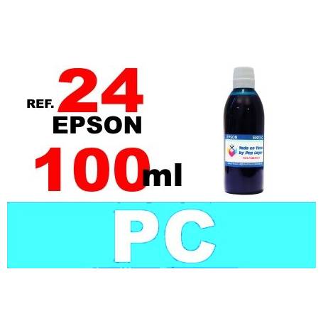 Epson 24 XL botella 100 ml. tinta cian photo