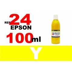 Para cartuchos Epson 24 xl botella 100 ml. tinta compatible amarilla