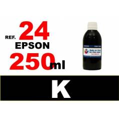 Para cartuchos Epson 24 xl botella 250 ml. tinta compatible negra