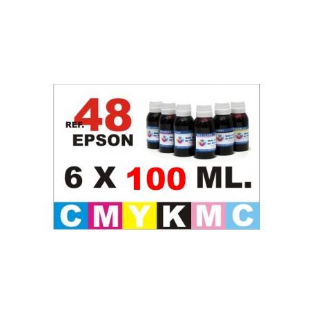 Epson 48 pack 6 botellas 100 ml. CMYKpCpM