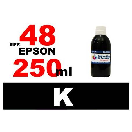 Epson 48 botella 250 ml. tinta negra