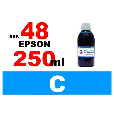 Epson 48 botella 250 ml. tinta cian