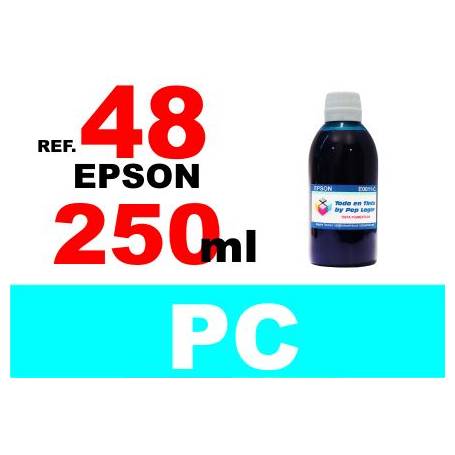 Epson 48 botella 250 ml. tinta cian photo