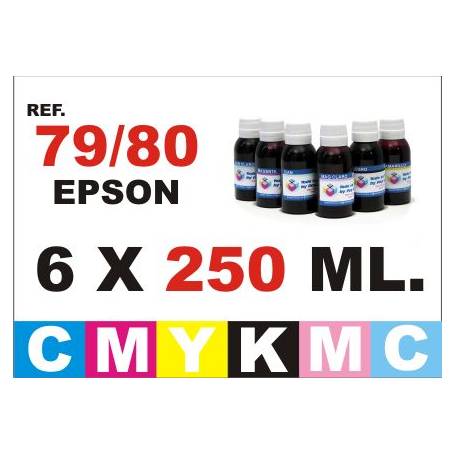 Epson 79 pack 6 botellas 250 ml. CMYKpCpM