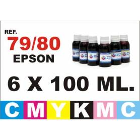 Epson 79 pack 6 botellas 100 ml. CMYKpCpM