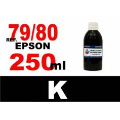 Para cartuchos Epson 79, 80 y 378 botella 250 ml. tinta compatible negra