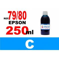 Para cartuchos Epson 79, 80 y 378 botella 250 ml. tinta compatible cian 