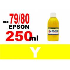 Para cartuchos Epson 79, 80 y 378 botella 250 ml. tinta compatible amarilla