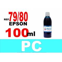 Para cartuchos Epson 79, 80 y 378 botella 100 ml. tinta compatible cian photo