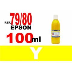 Para cartuchos Epson 79, 80 y 378 botella 100 ml. tinta compatible amarilla