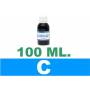 100 ml. tinta cian colorante para cartuchos HP