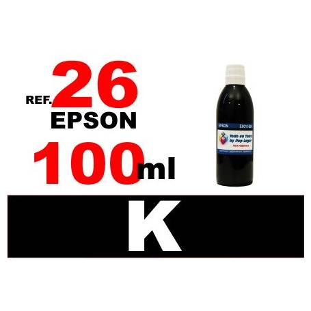 Epson 26 XL botella 100 ml. tinta negra