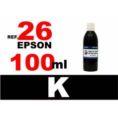 Para cartuchos Epson 26 xl botella 100 ml. tinta pigmentada compatible negra