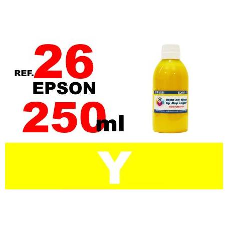 Epson 26 XL botella 250 ml. tinta amarilla