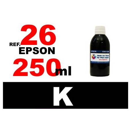 Epson 26 XL botella 250 ml. tinta negra