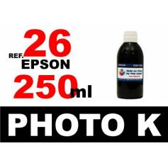 Epson 26 XL botella 250 ml. tinta negra photo