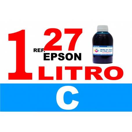Epson 27, botella 1 L tinta cian