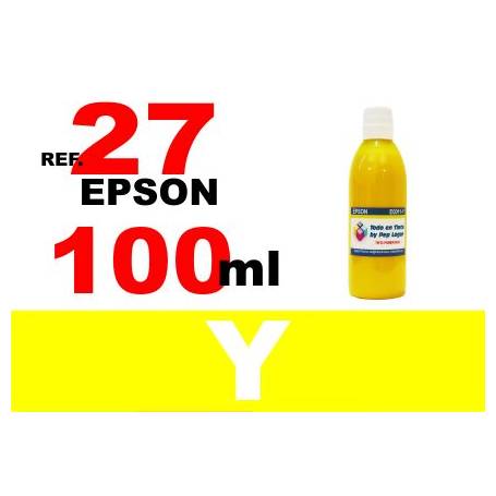 Epson 27, botella 100 ml. tinta amarilla