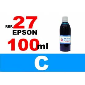 Epson 27, botella 100 ml. tinta cian