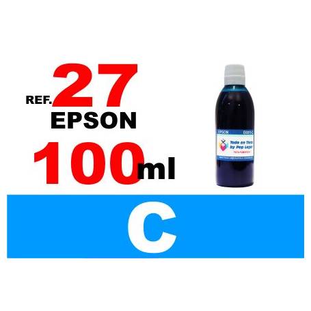 Epson 27, botella 100 ml. tinta cian