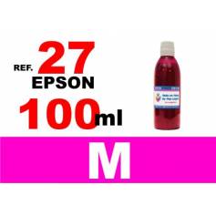 Para cartuchos Epson 27 botella 100 ml. tinta compatible magenta 