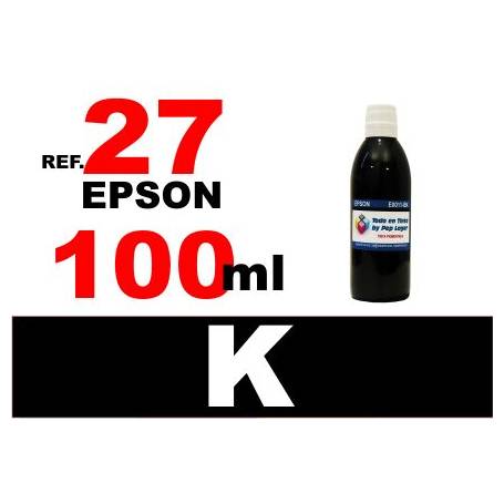 Epson 27, botella 100 ml. tinta negra