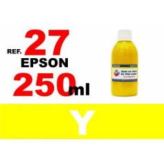 Para cartuchos Epson 27 botella 250 ml. tinta compatible amarilla