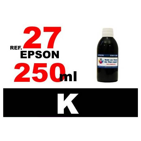Epson 27, botella 250 ml. tinta negra