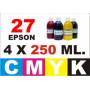 Epson 27, pack 4 botellas 250 ml. CMYK