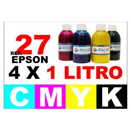 Epson 27, pack 4 botellas 1 L. CMYK