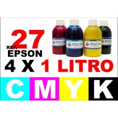 Epson 27, pack 4 botellas 1 L. CMYK