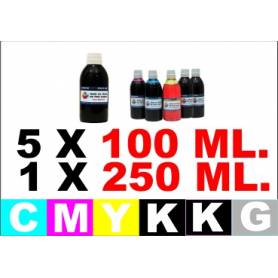 6 botellas de tinta Canon PG-525 CL-526 ( Bkpg 250 ml. BkGCMY 100 ml. )