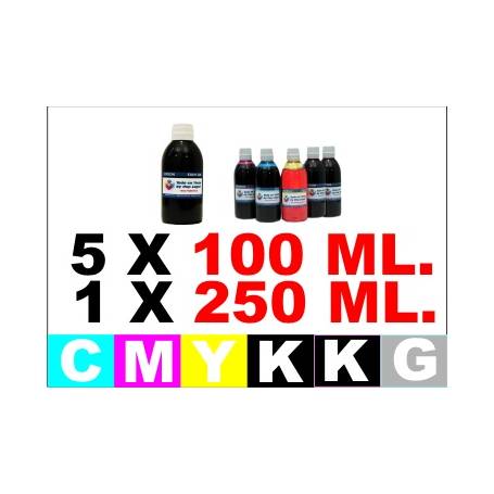 6 botellas de tinta Canon PG-525 CL-526 ( Bkpg BkGCMY 250 ml. )