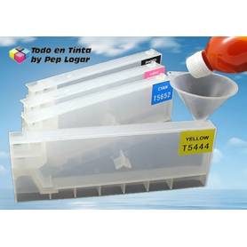 T612X 4 cartuchos recargables Epson Stylus Pro 7400 Pro 7450 Pro 9400 Pro 9450