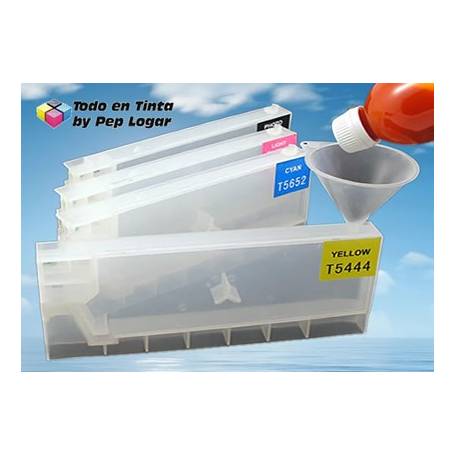 T612X 4 cartuchos recargables Epson Stylus Pro 7400 Pro 7450 Pro 9400 Pro 9450