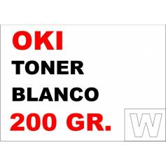 Para Oki recargas tóner blanco 200 gr.