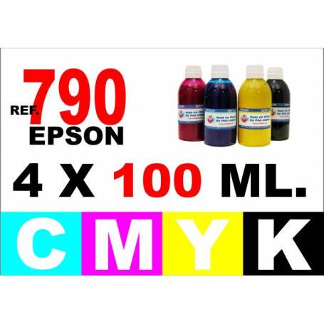 Epson 790 pack 4 botellas 100 ml. CMYK