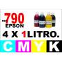 Epson 790 pack 4 botellas 1 L. CMYK