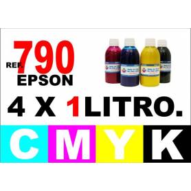 Epson 790 pack 4 botellas 1 L. CMYK