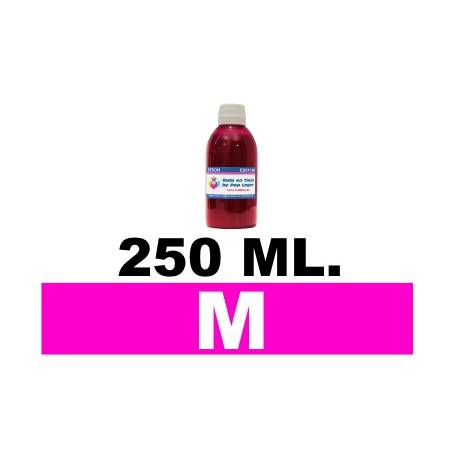 250 ml. tinta MAGENTA cartuchos Brother LC123 LC900 LC985 LC1000 LC1100 LC1240