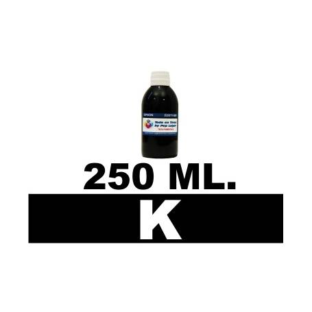 250 ml. tinta negra cartuchos Brother LC123 LC900 LC985 LC1000 LC1100 LC1240