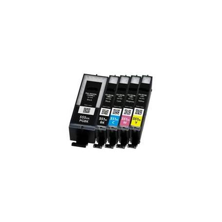 11ML Com para Canon Pixma IP7250,MG5450,MG6350CLI-551XLBK.